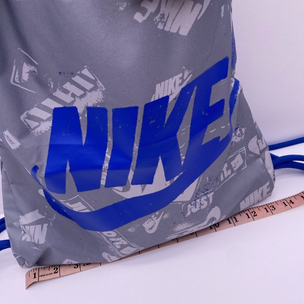 Nike Blue and Gray Drawstring Backpack - Picture 8 of 9